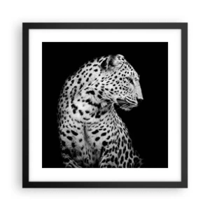 Pôster com moldura preta - Perfil direito perfeito! - 40x40 cm