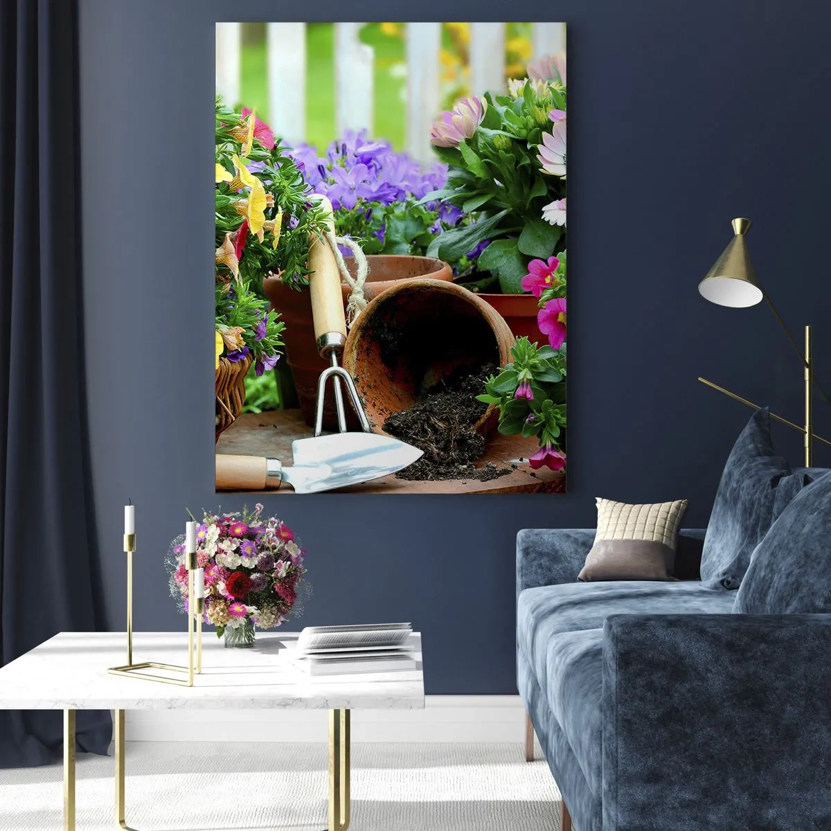 Quadro em vidro - Jardim da Joana - 50x70 cm