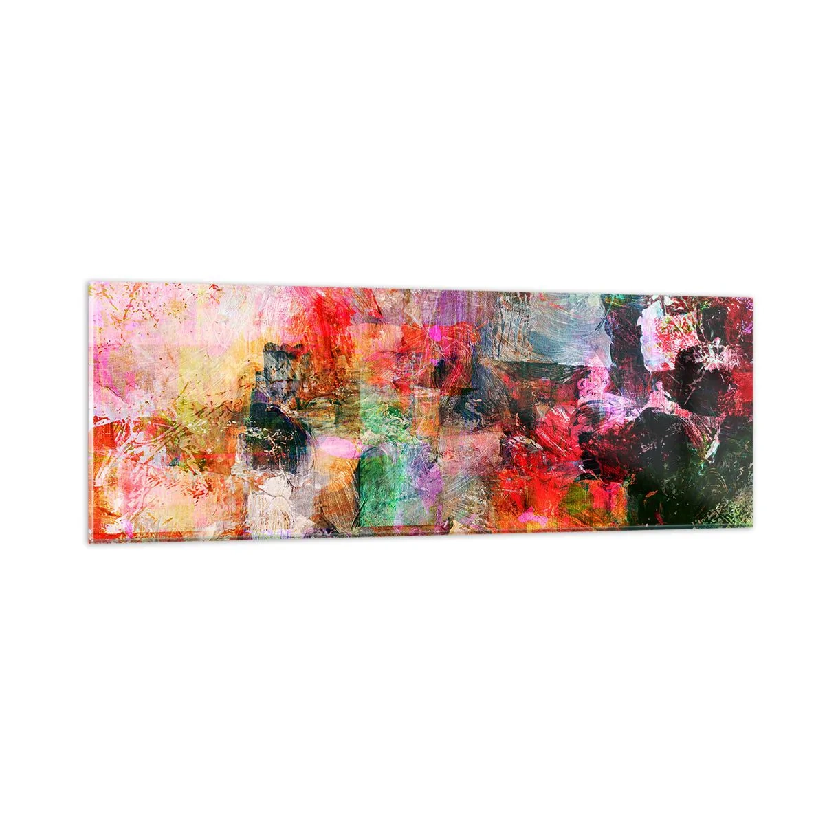 Quadro em vidro - Viagem rosa - 90x30 cm