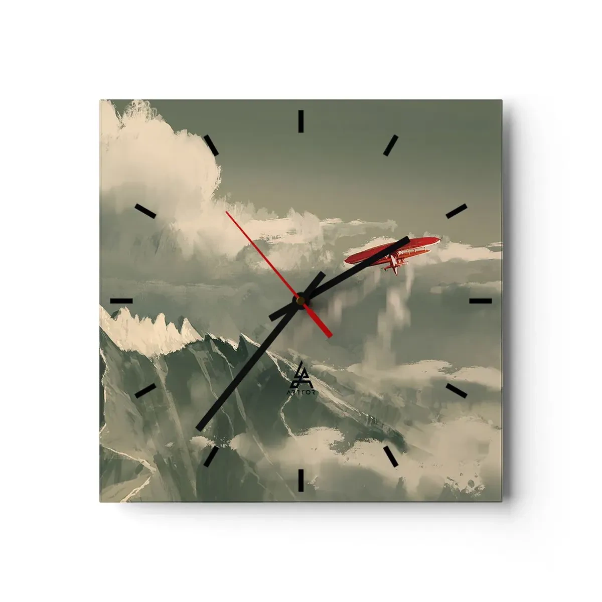 Relógio de parede - Relógio em vidro - O pioneiro destemido - 40x40 cm