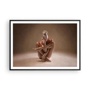 Pôster com moldura preta - Unidade de corpo e alma - 100x70 cm