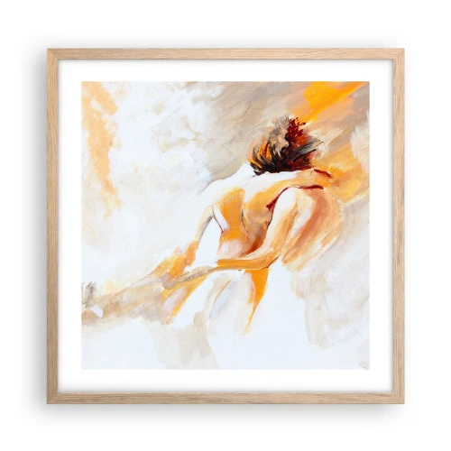 Pôster com moldura de carvalho claro - No céu da proximidade - 50x50 cm