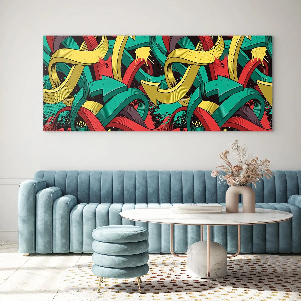 Quadro em vidro - Qual o caminho para o destino? - 100x40 cm