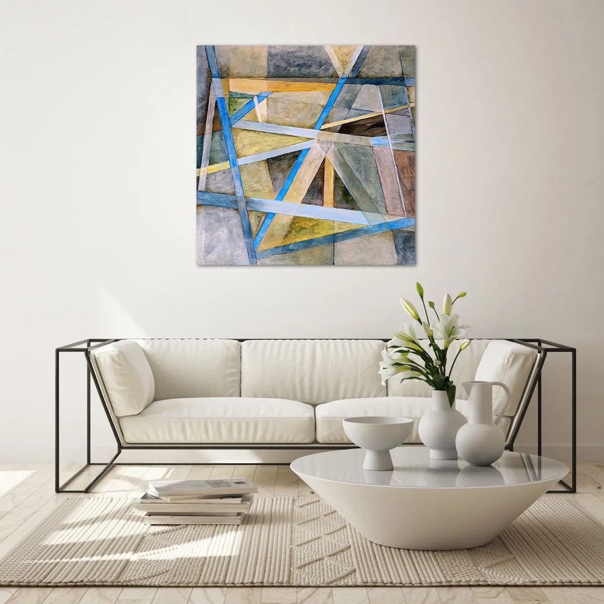 Quadro em vidro - Em linha reta ou na diagonal? - 30x30 cm