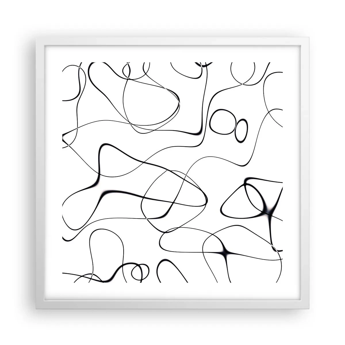 Pôster em moldura branca - Os caminhos da vida, as vicissitudes do destino - 50x50 cm