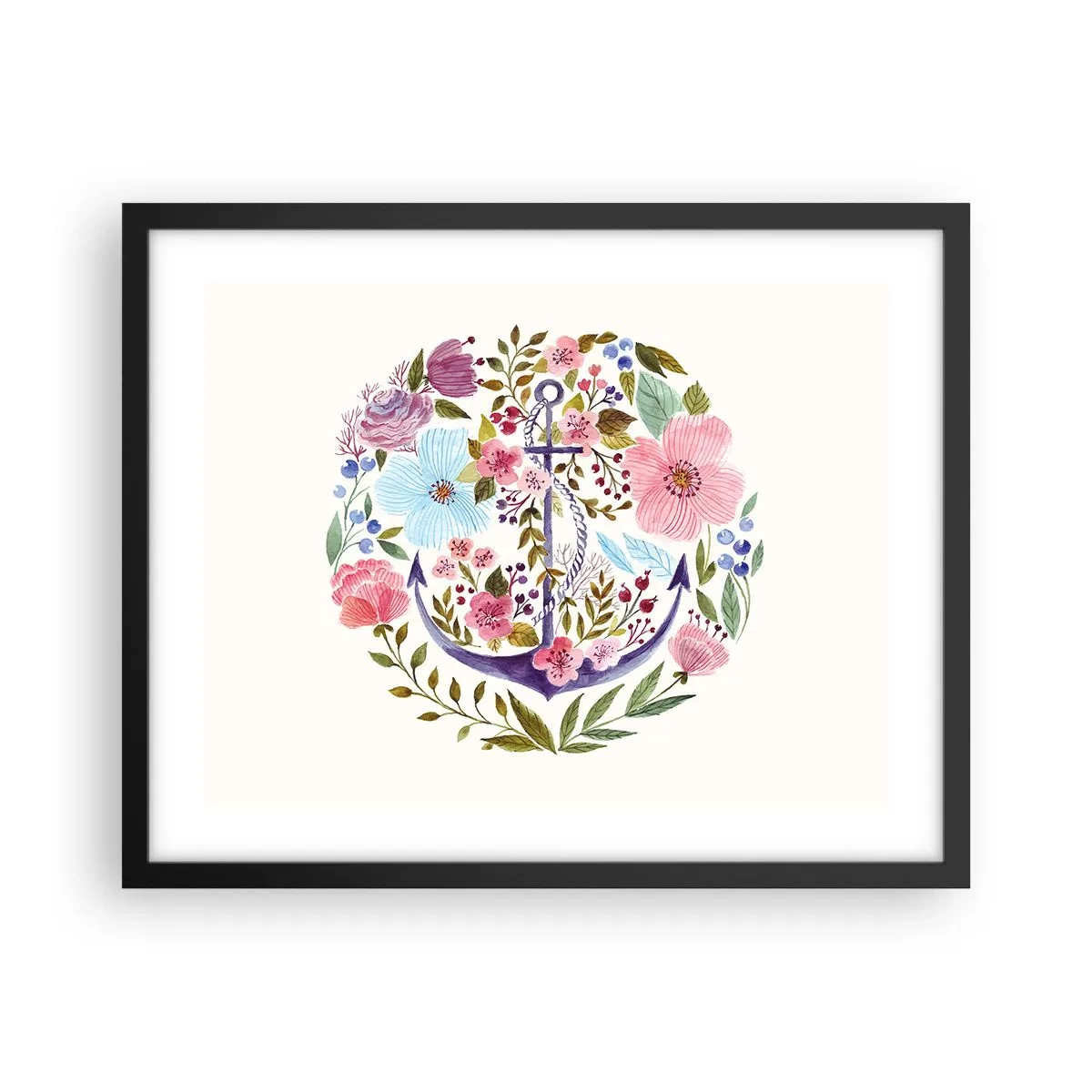 Pôster com moldura preta - O bom sonho de um marinheiro - 50x40 cm