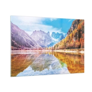 Quadro em vidro - E nas montanhas é outono - 100x70 cm