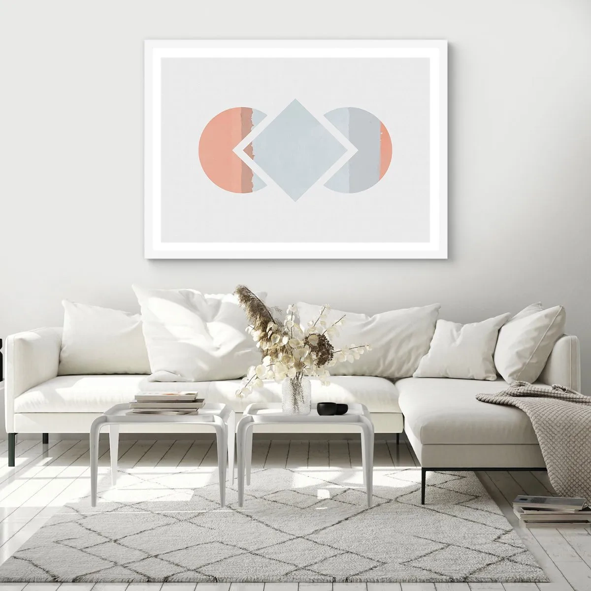 Pôster em moldura branca - A situação é clara - 91x61 cm