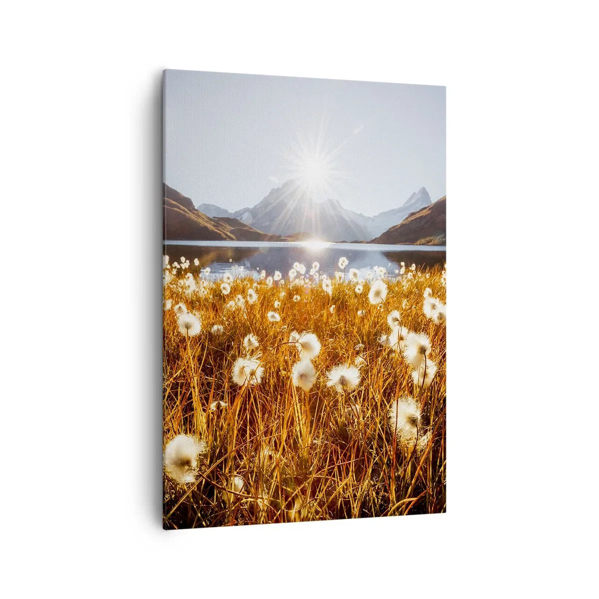 Quadro em tela - Dureza da rocha, suavidade da relva - 70x100 cm