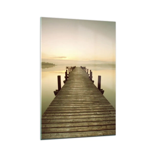 Quadro em vidro - Antes do amanhecer, nascer do sol, luz - 70x100 cm