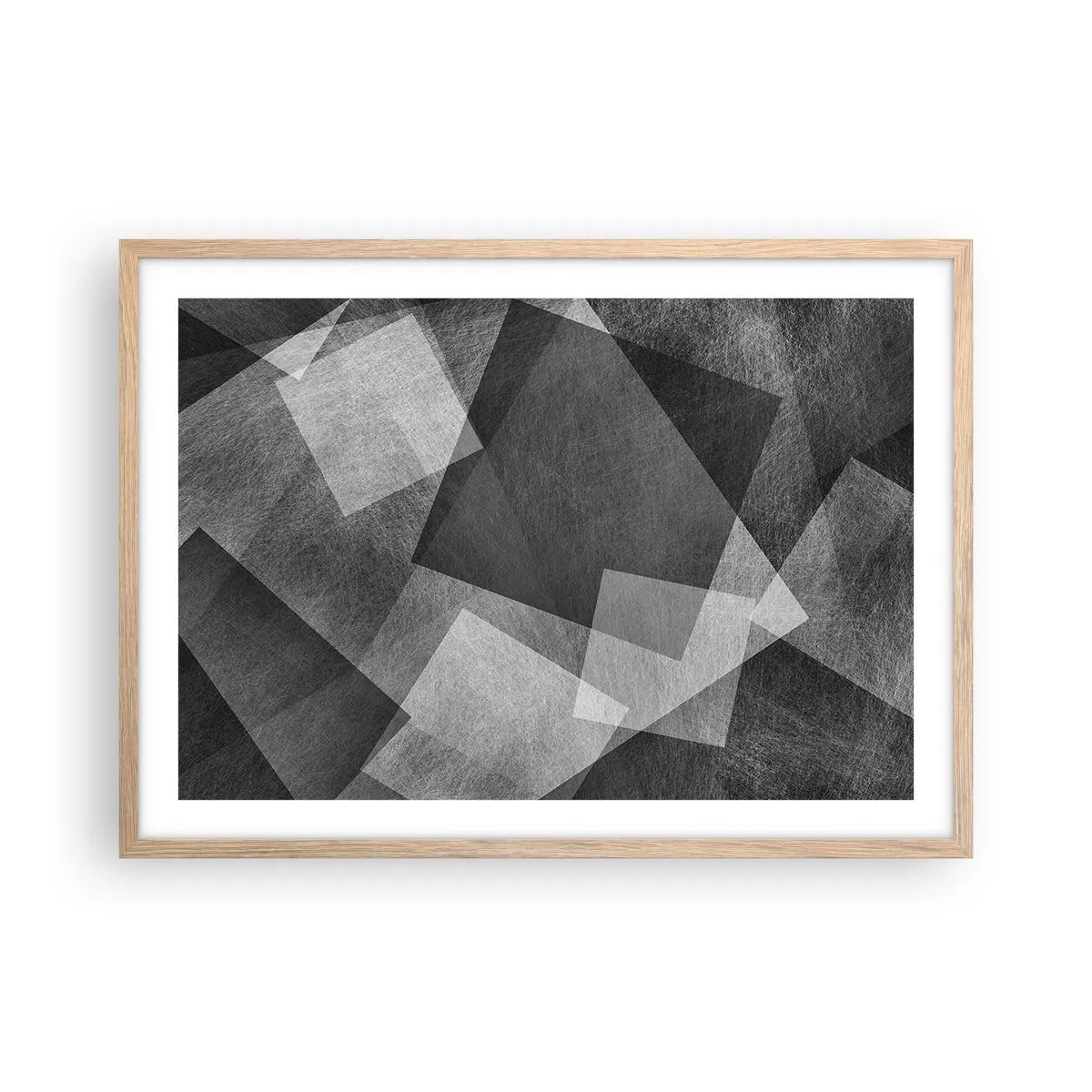 Pôster com moldura de carvalho claro - Um eterno símbolo da durabilidade e da ordem - 70x50 cm