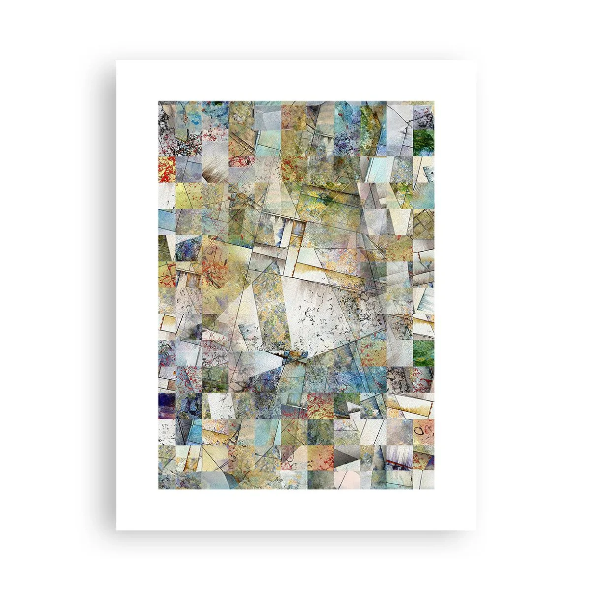 Pôster - Embaralhamento geométrico - 30x40 cm