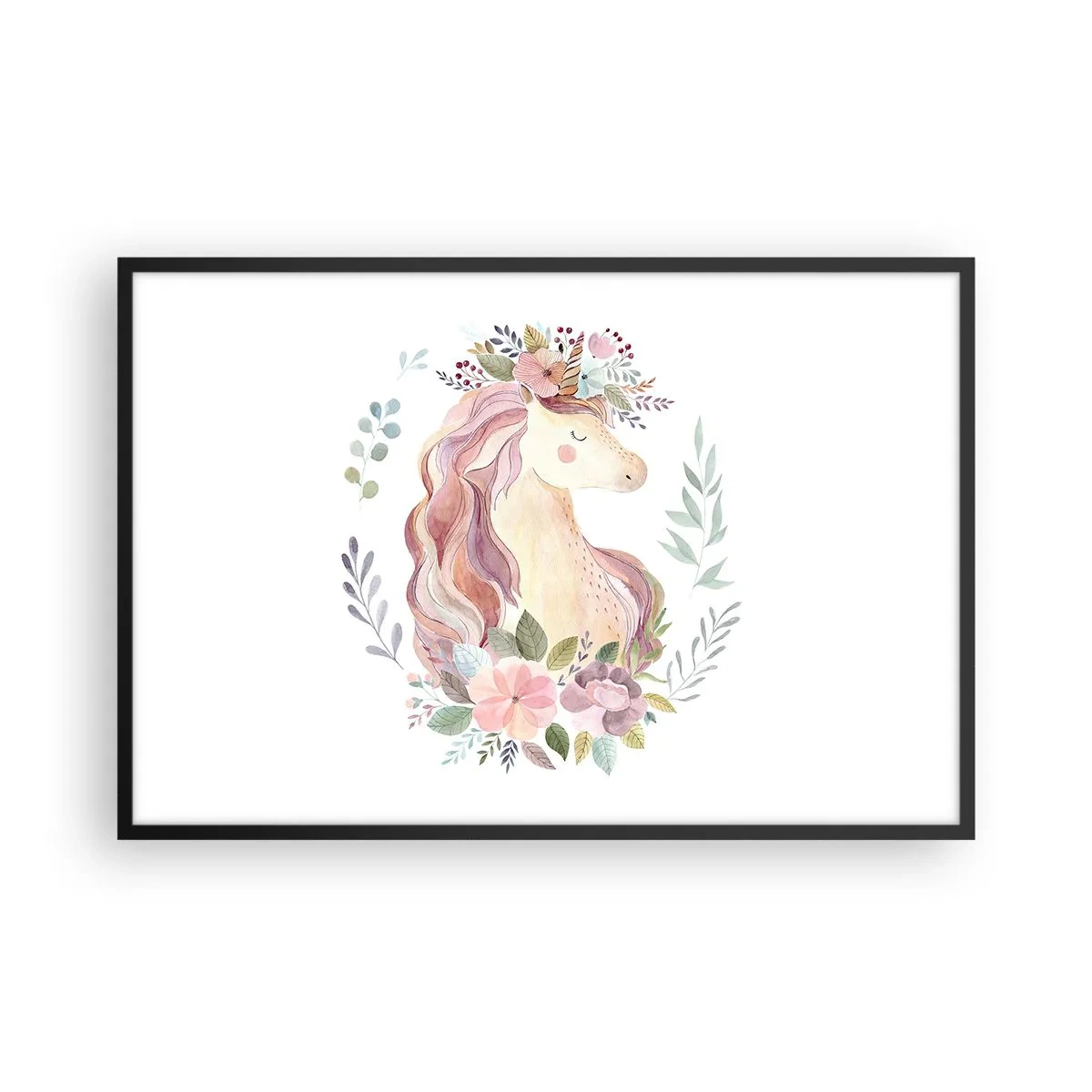 Pôster com moldura preta - Um convite ao mundo dos contos de fadas - 91x61 cm