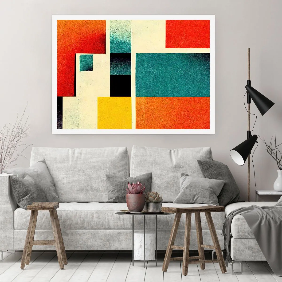 Pôster - Abstração geométrica – boa energia - 91x61 cm