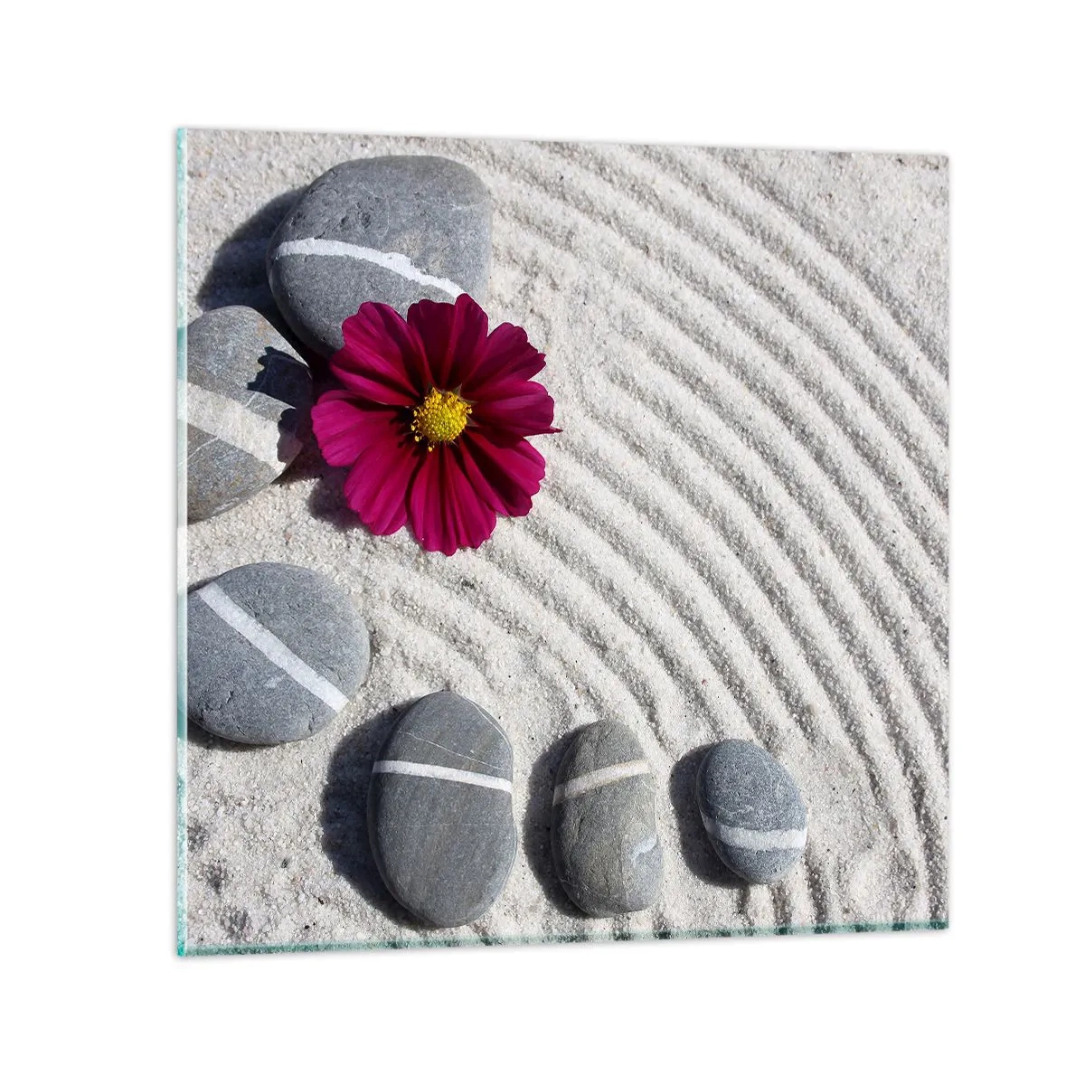 Quadro em vidro - Energia e paz do círculo mágico da natureza - 60x60 cm