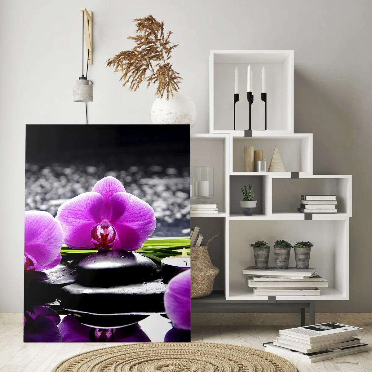 Quadro em vidro - Afogar-se na paz e sossego - 50x70 cm
