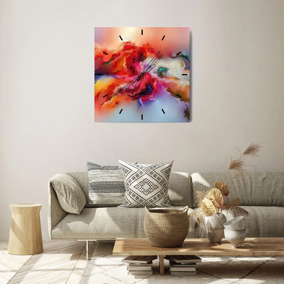 Relógio de parede - Relógio em vidro - Como capturar os sonhos - fumo - 30x30 cm