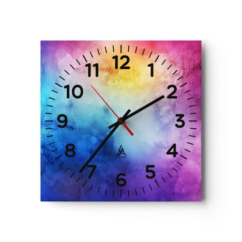 Relógio de parede - Relógio em vidro - Quase no sétimo céu - 30x30 cm