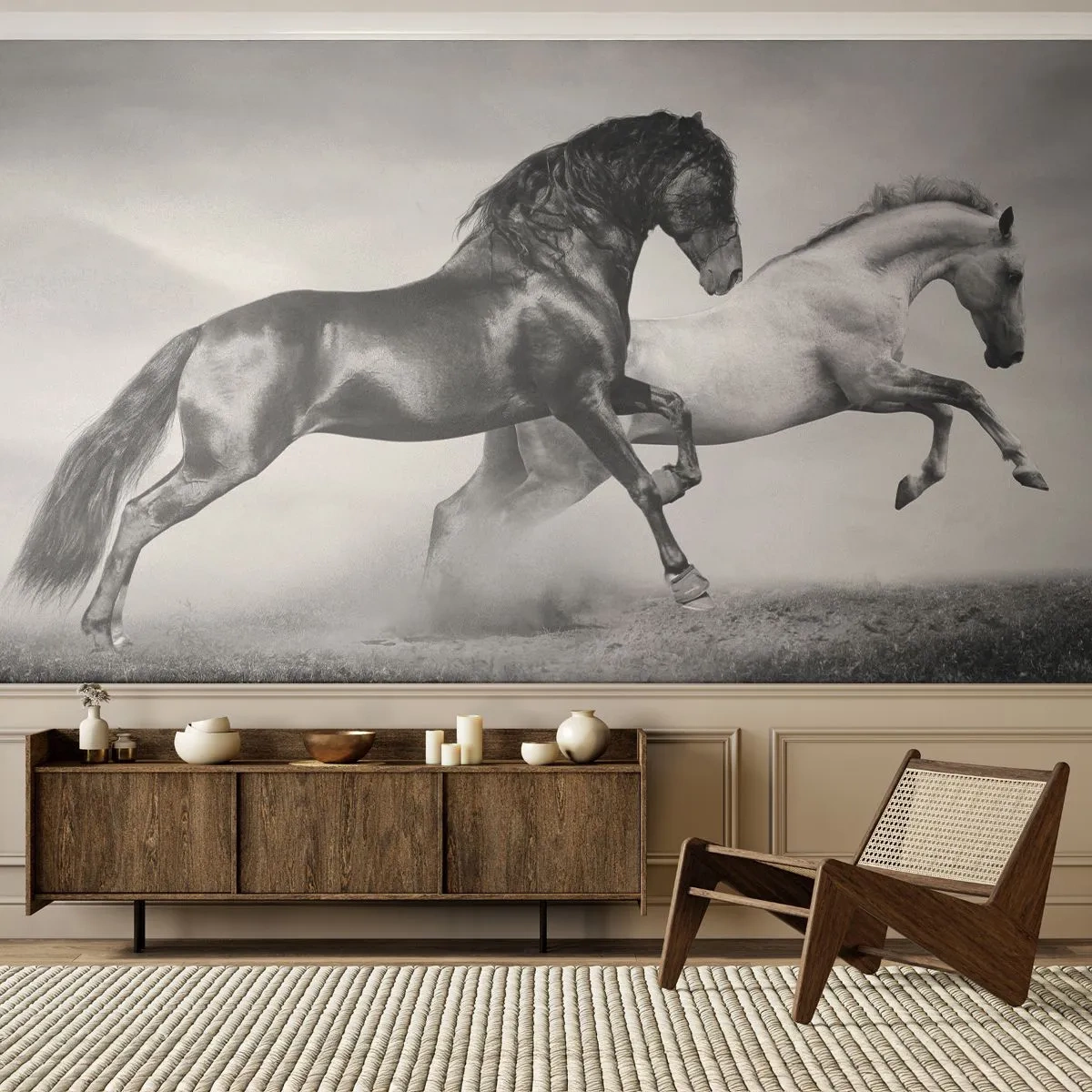 Papel de Parede Autocolante Deluxe Sticker - Anjos e demônios - Animais, Cavalos, Natureza - 250x175 cm