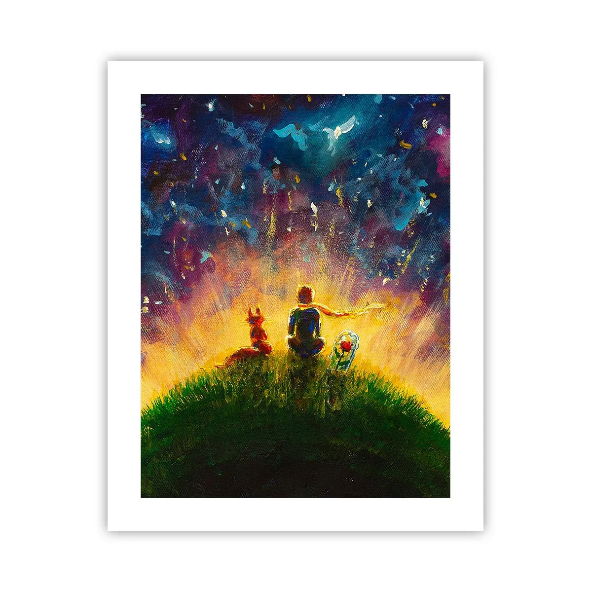 Pôster - Amor e amizade - o mundo inteiro - 40x50 cm