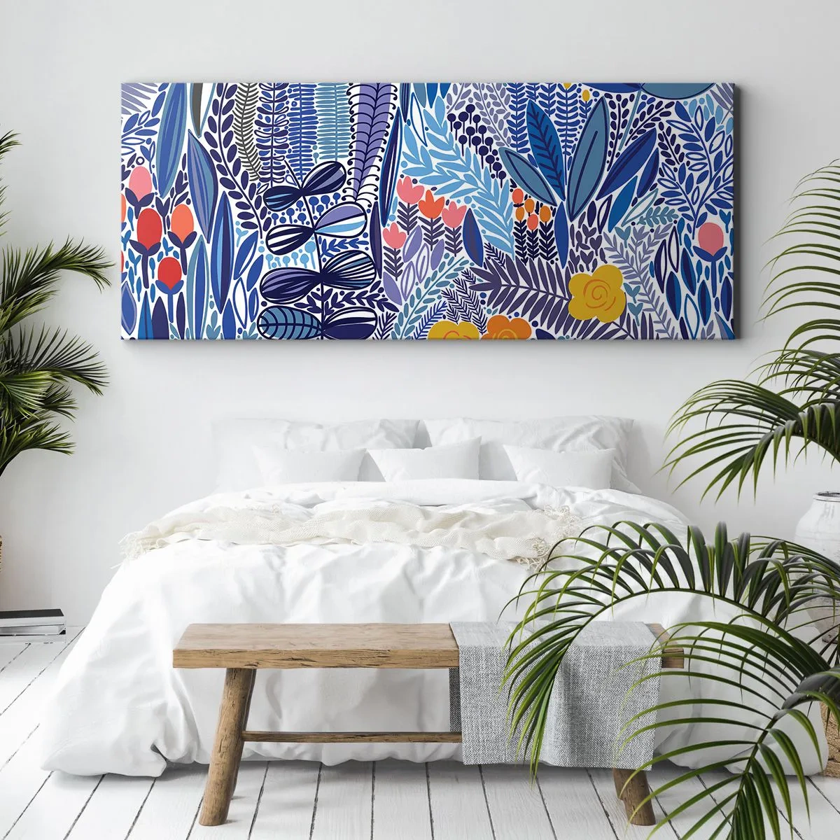 Quadro em tela - Jardim Havaiano - 120x50 cm