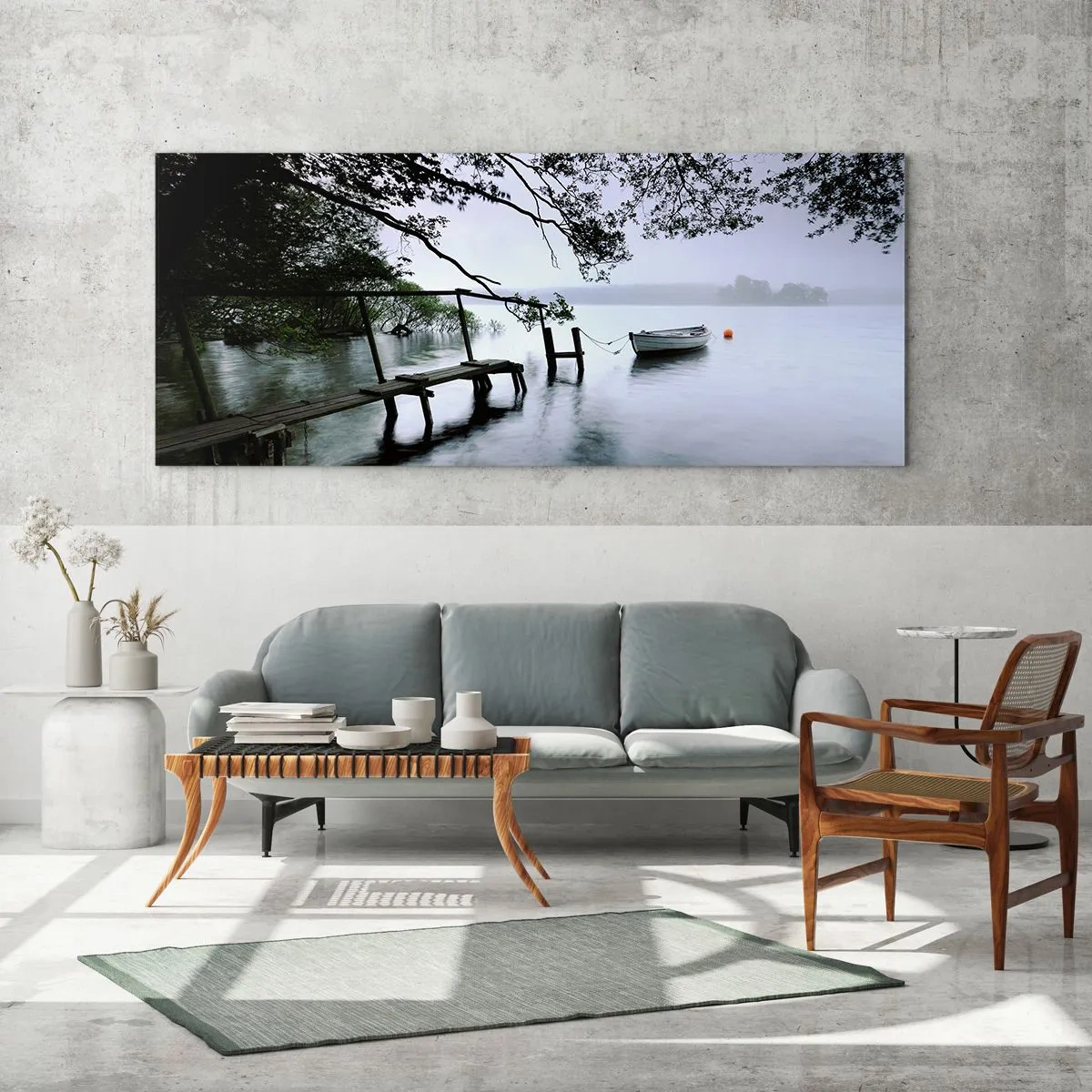 Quadro em vidro - Descanso imediato - 90x30 cm