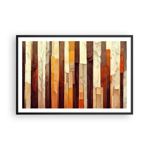 Pôster com moldura preta - Hino das árvores da floresta - 91x61 cm