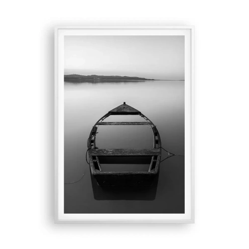 Pôster em moldura branca - Saudade e melancolia - 70x100 cm