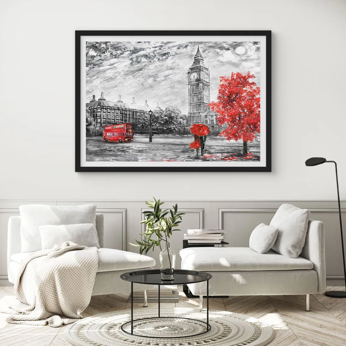 Pôster com moldura preta - Um dia emocionante - 40x30 cm