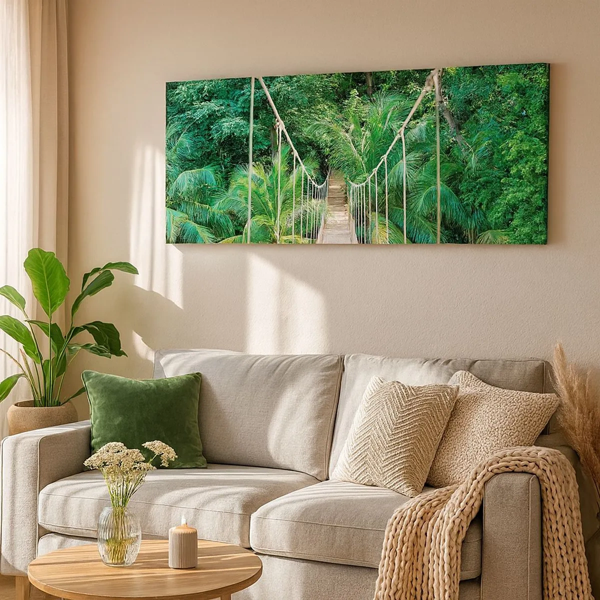 Quadro em tela - Bem-vindo à selva! - 100x40 cm