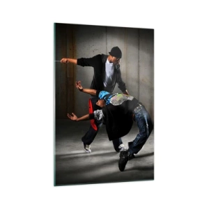 Quadro em vidro - Dançando com o vento da rua - 70x100 cm