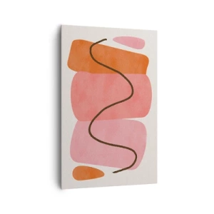 Quadro em tela - Movimento suave de formas - 80x120 cm