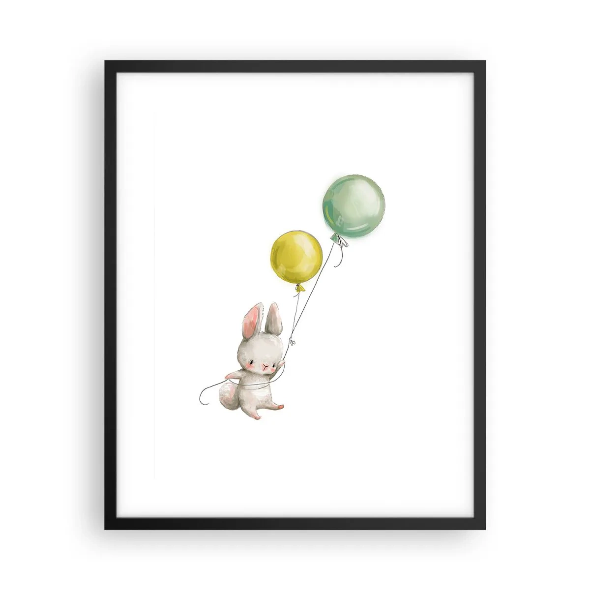 Pôster com moldura preta - Também quero voar! - 40x50 cm