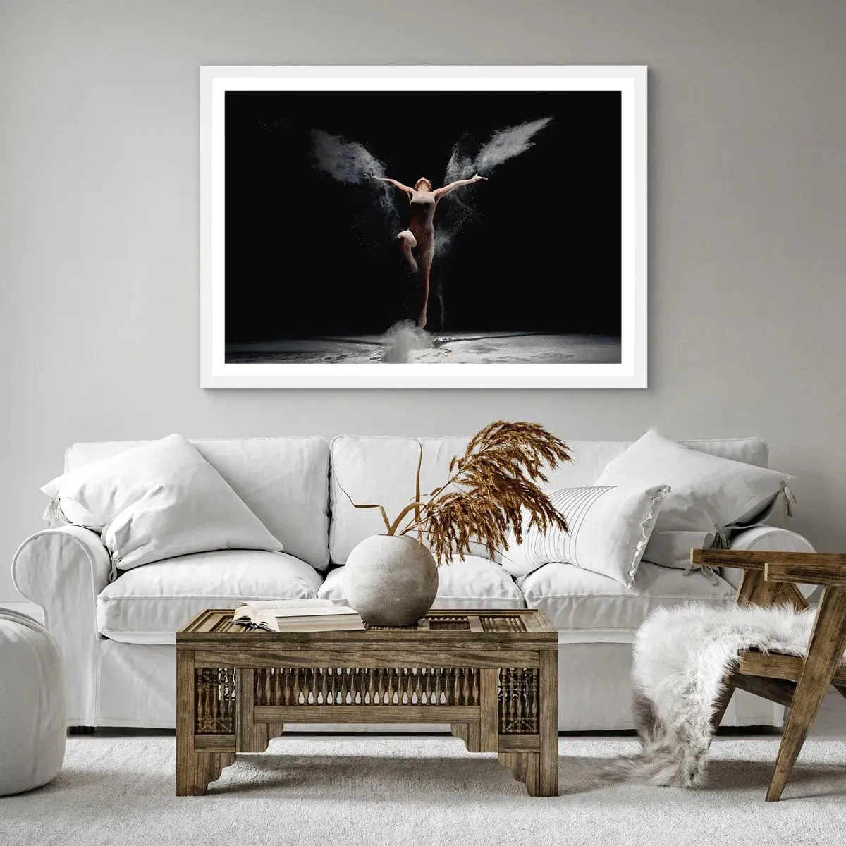 Pôster em moldura branca - Os elfos existem - 70x50 cm