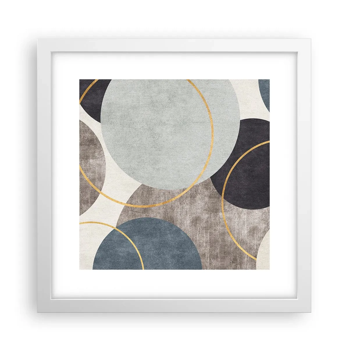 Pôster em moldura branca - Roda por roda - 30x30 cm