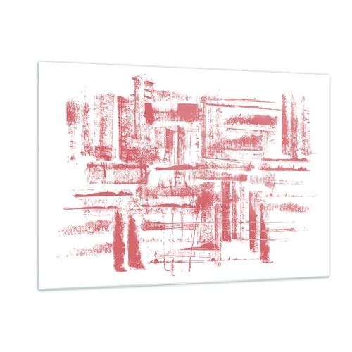 Quadro em vidro - Cidade Vermelha - 120x80 cm