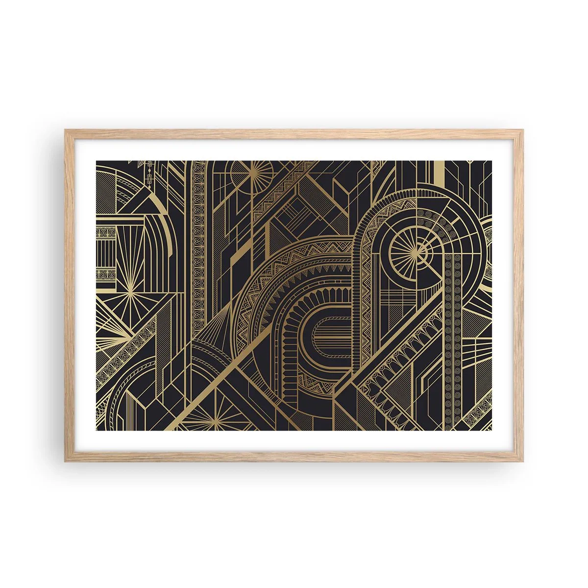 Pôster com moldura de carvalho claro - Conceitos, ideias, planos - 70x50 cm