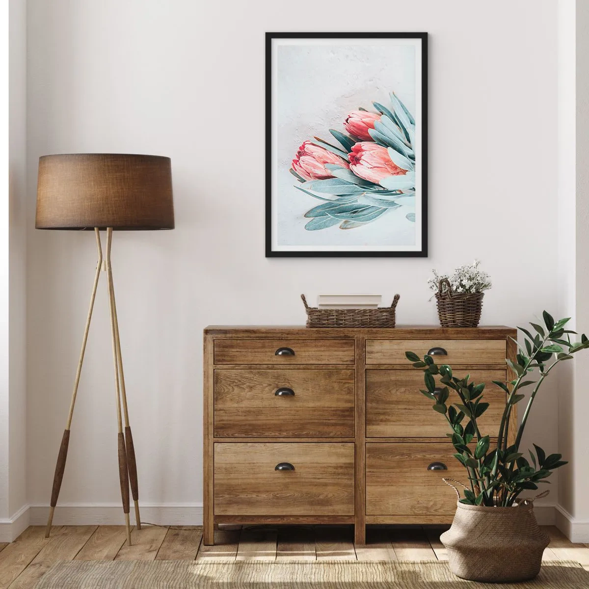 Pôster com moldura preta - Envergonhadas da sua própria beleza - 61x91 cm