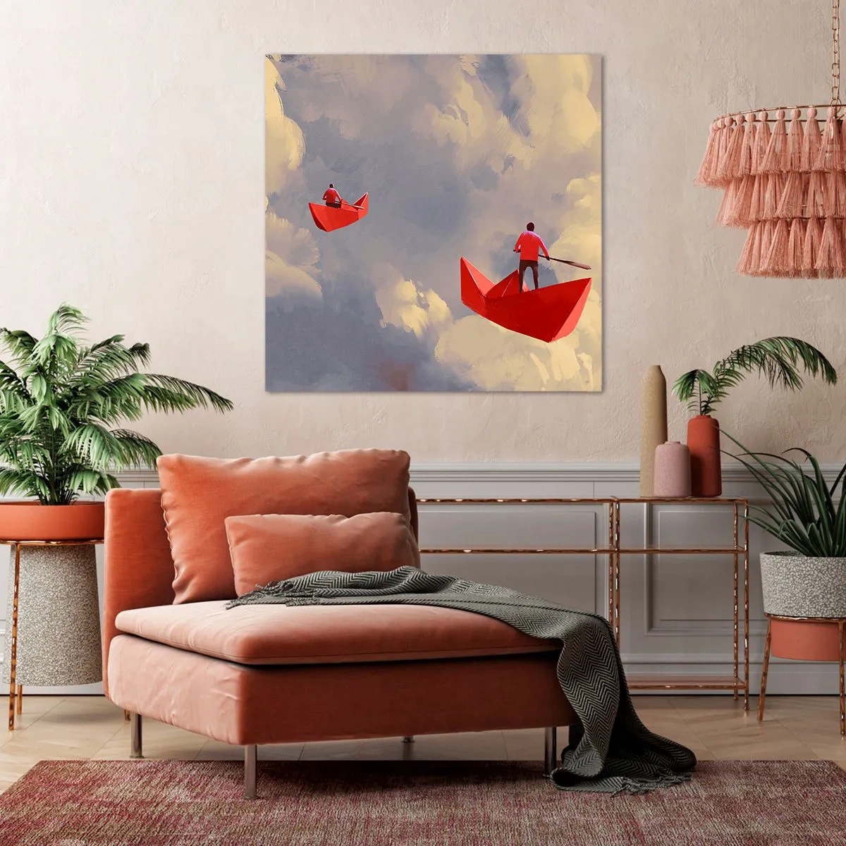 Quadro em tela - Expedição dos sonhadores - 30x30 cm