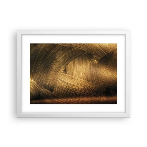 Pôster em moldura branca - No labirinto dourado - 40x30 cm