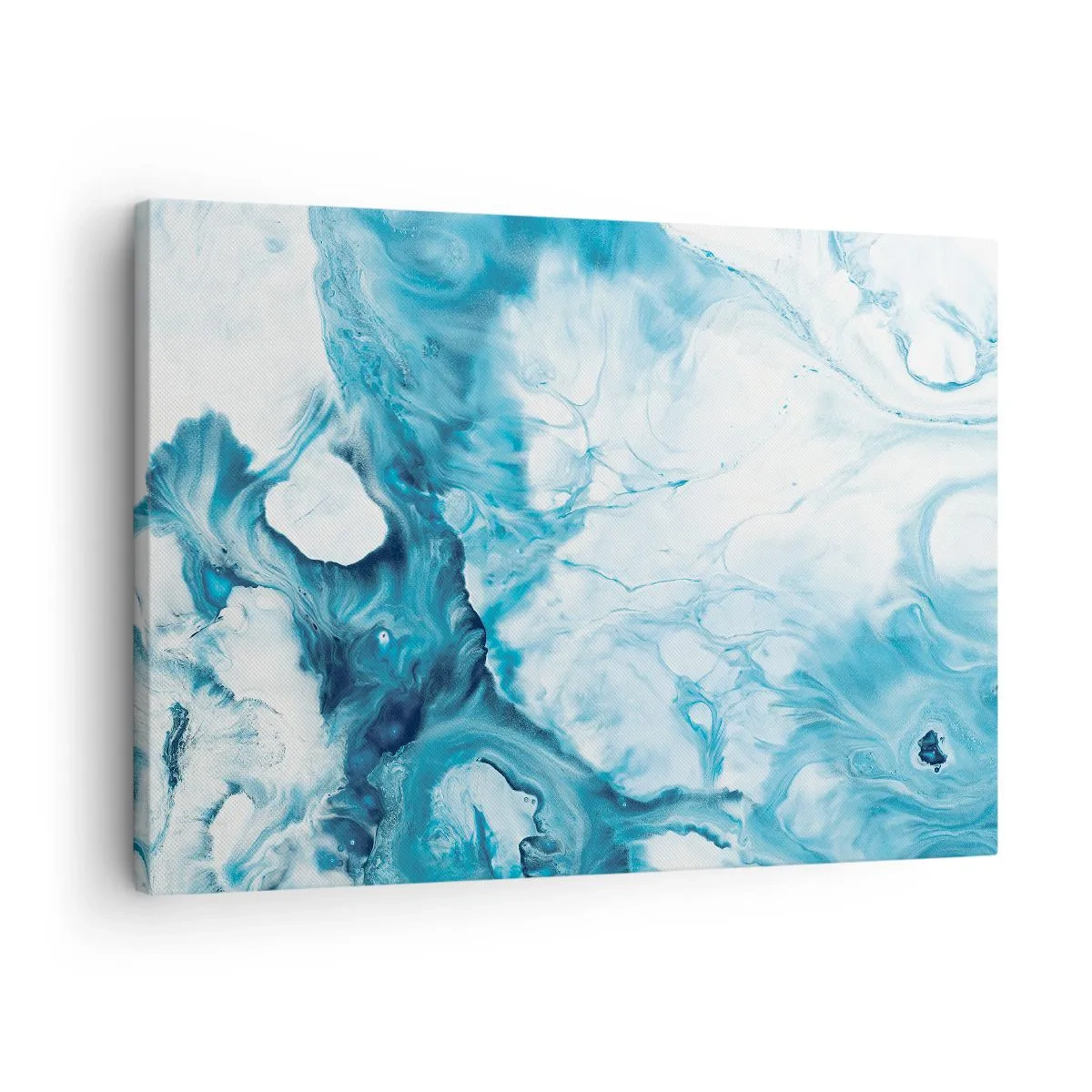 Quadro em tela - Padrão abstrato em tons de azul - 70x50cm - Concerto Azul - Decoração de parede moderna para a sala de estar e quarto ARTTOR