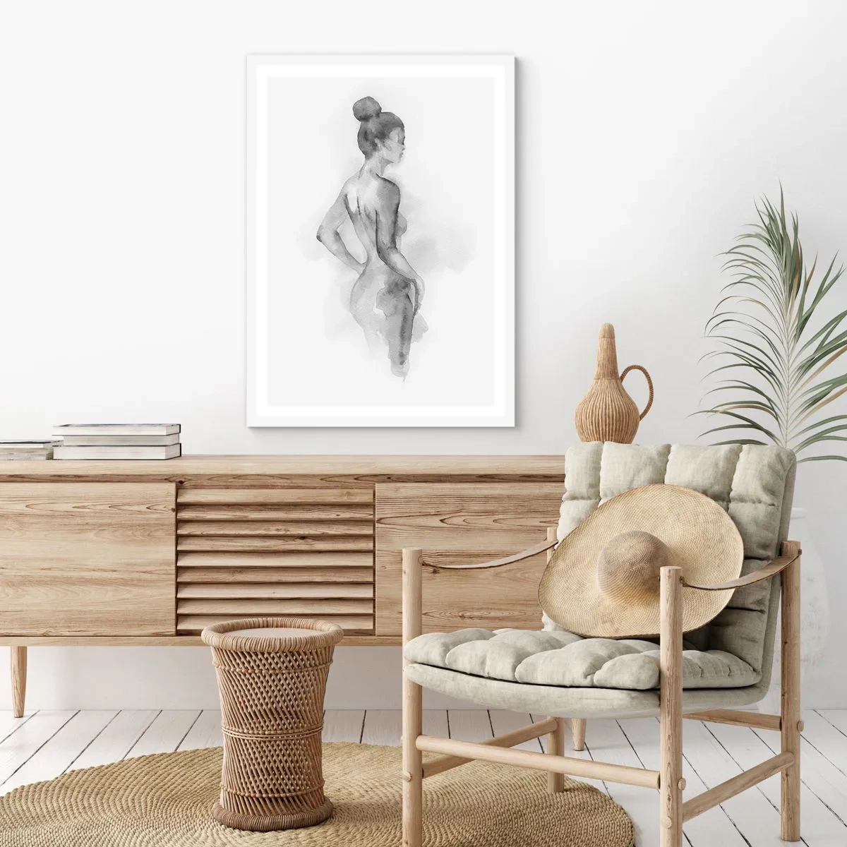 Pôster em moldura branca - Linda como uma pintura - 70x100 cm