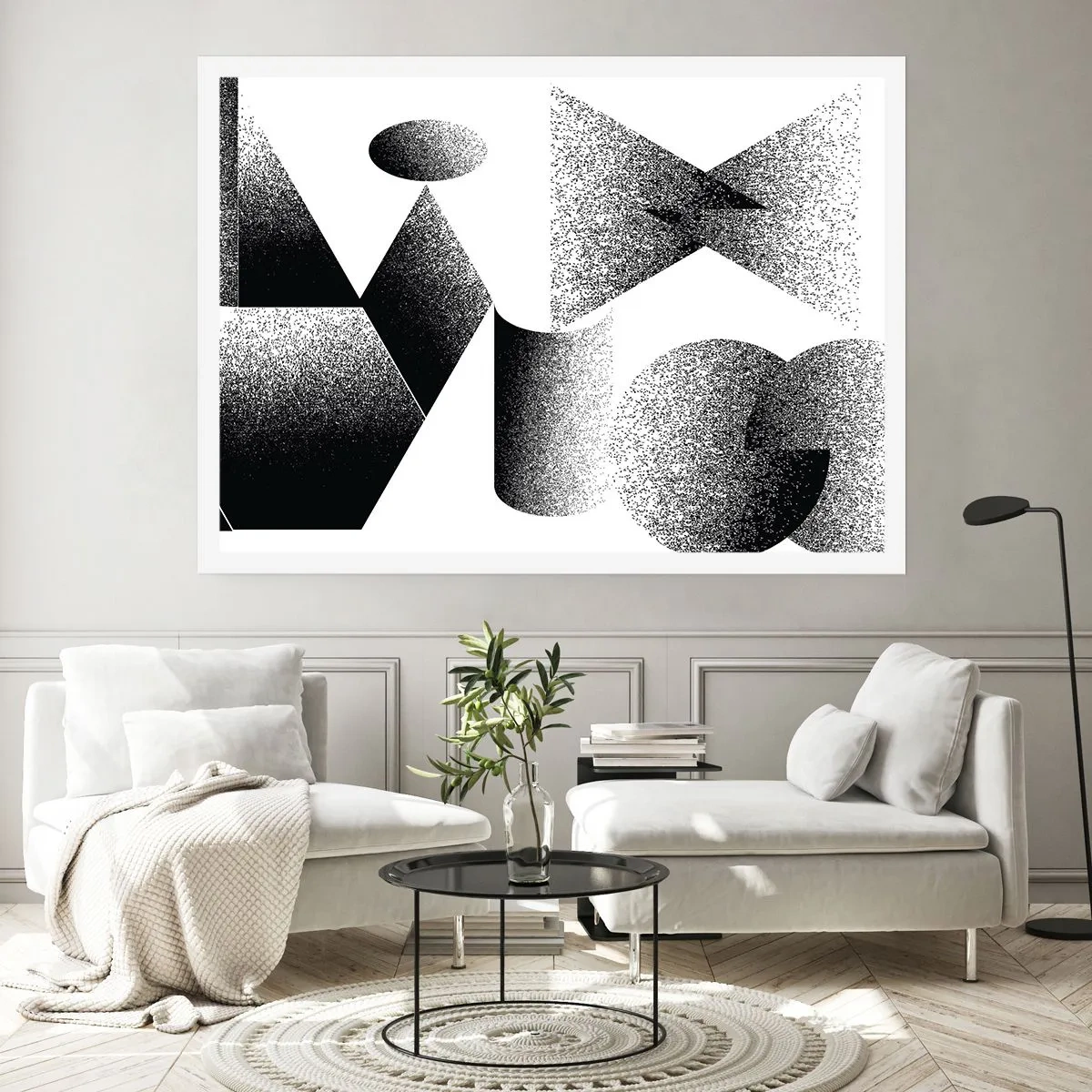 Pôster - Ângulos e ovais - 70x50 cm