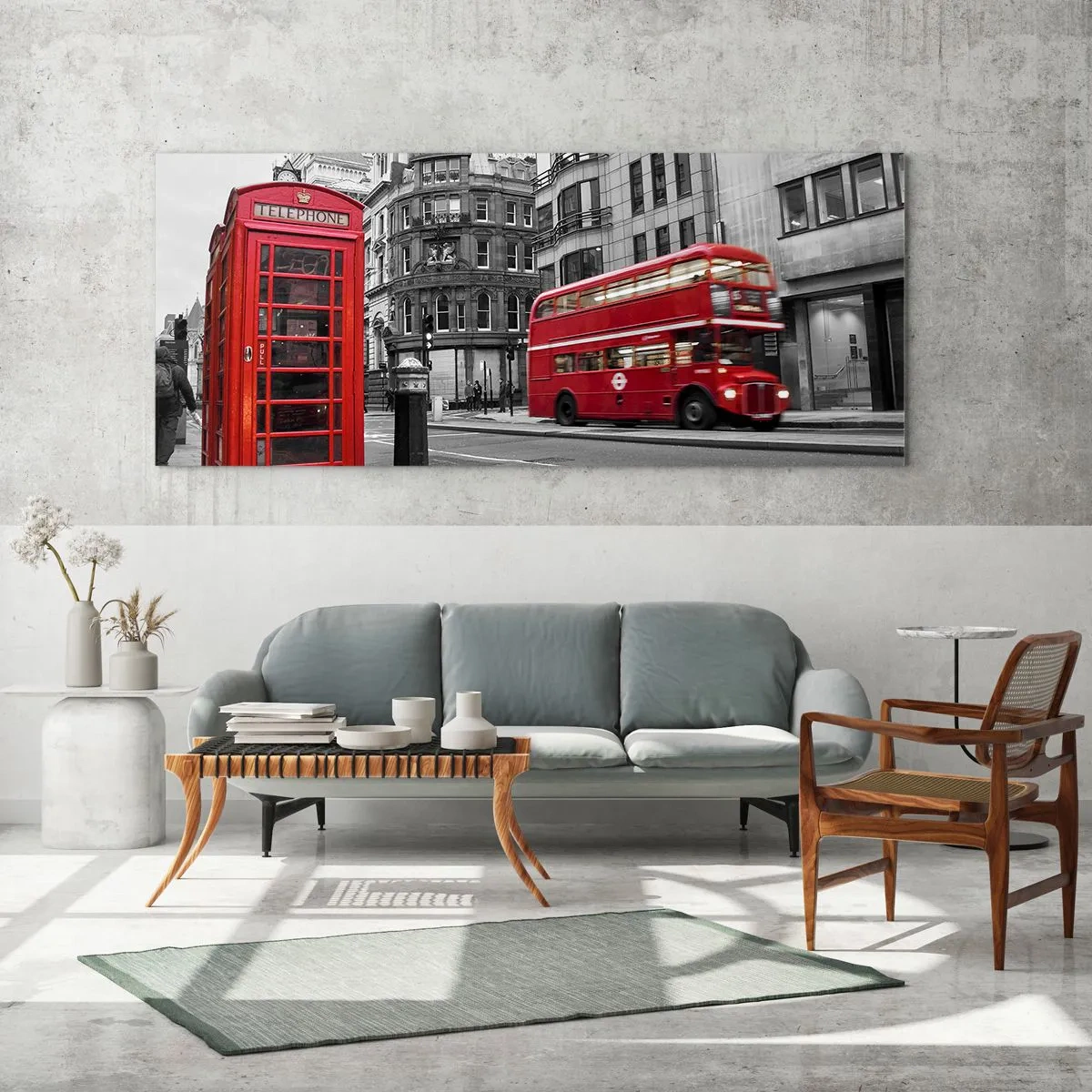 Quadro em vidro - O mais vermelho da Europa - 90x30 cm