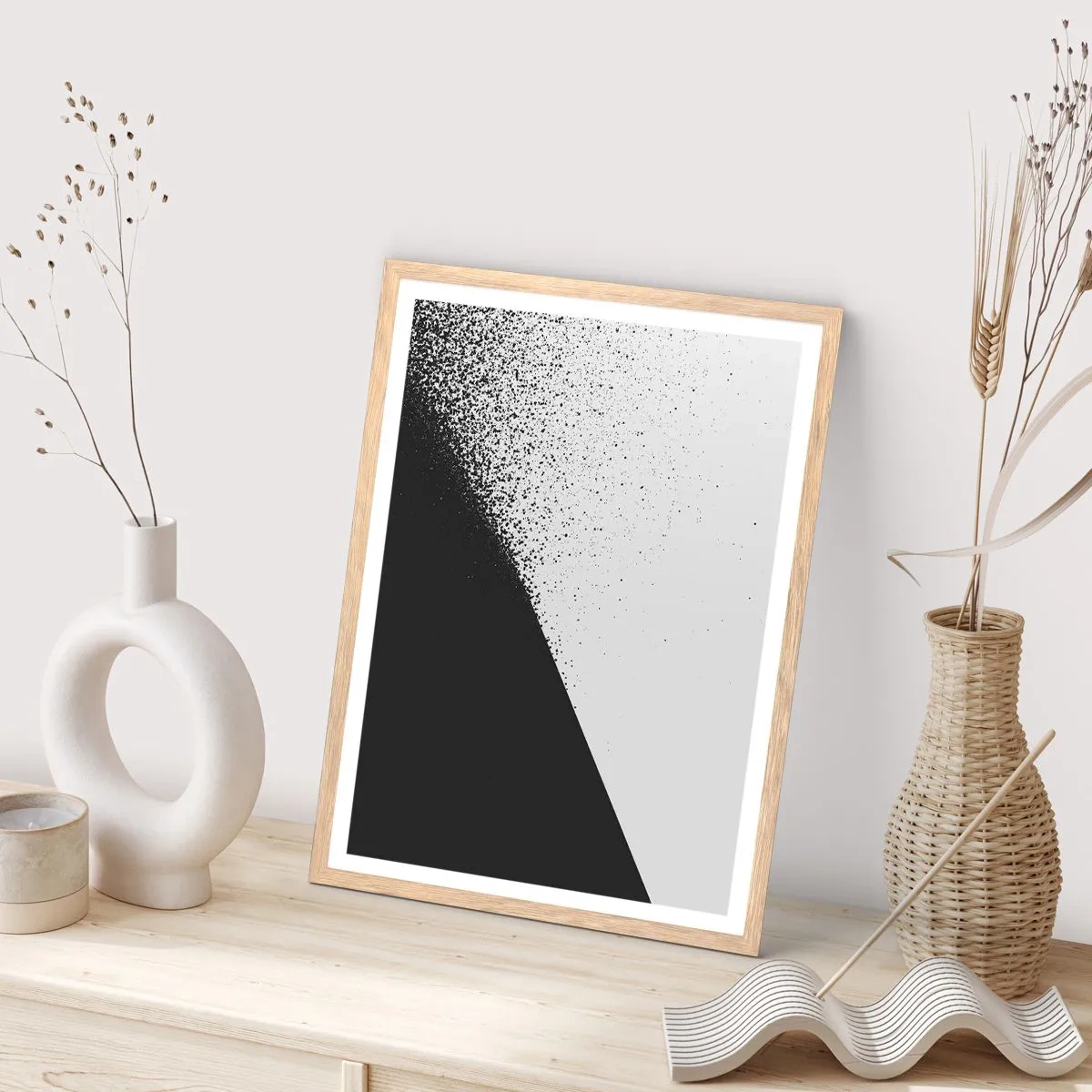 Pôster com moldura de carvalho claro - Cada vez mais rápido, cada vez mais - 30x40 cm