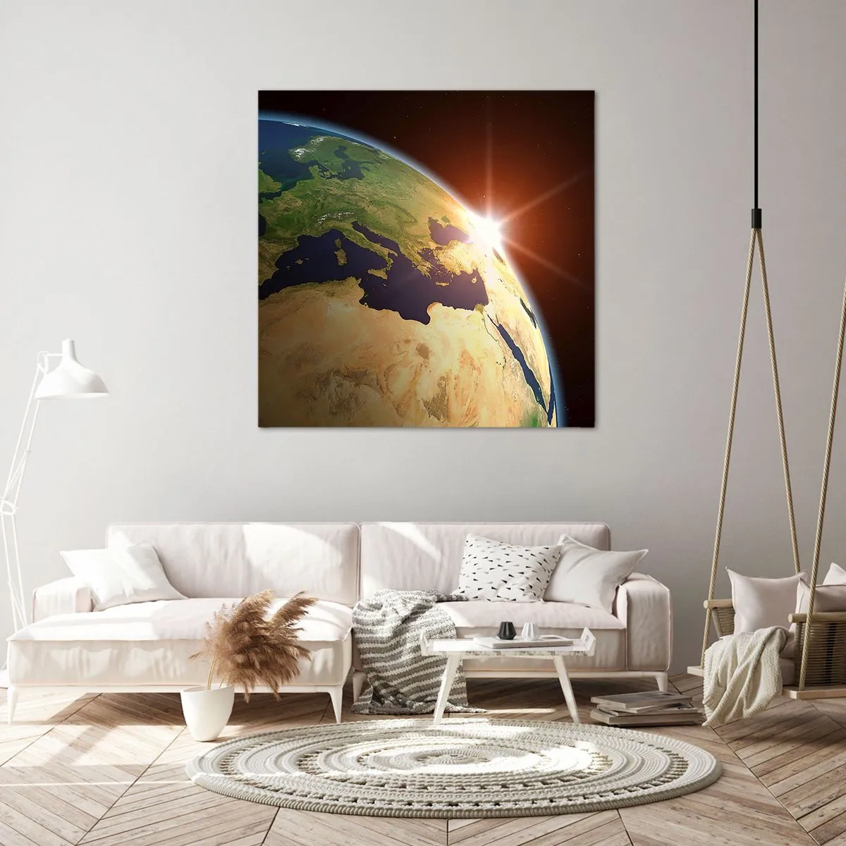 Quadro em tela - Nascer do Sol - 30x30 cm