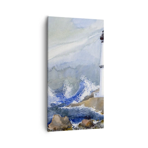 Quadro em tela - Contra as trevas e a tempestade - 55x100 cm