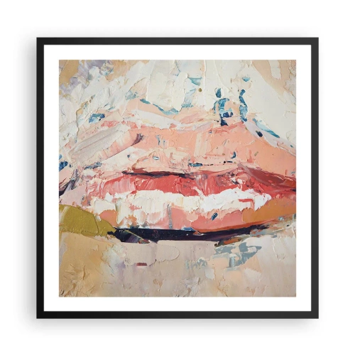 Pôster com moldura preta - Desperta os sentidos - 60x60 cm