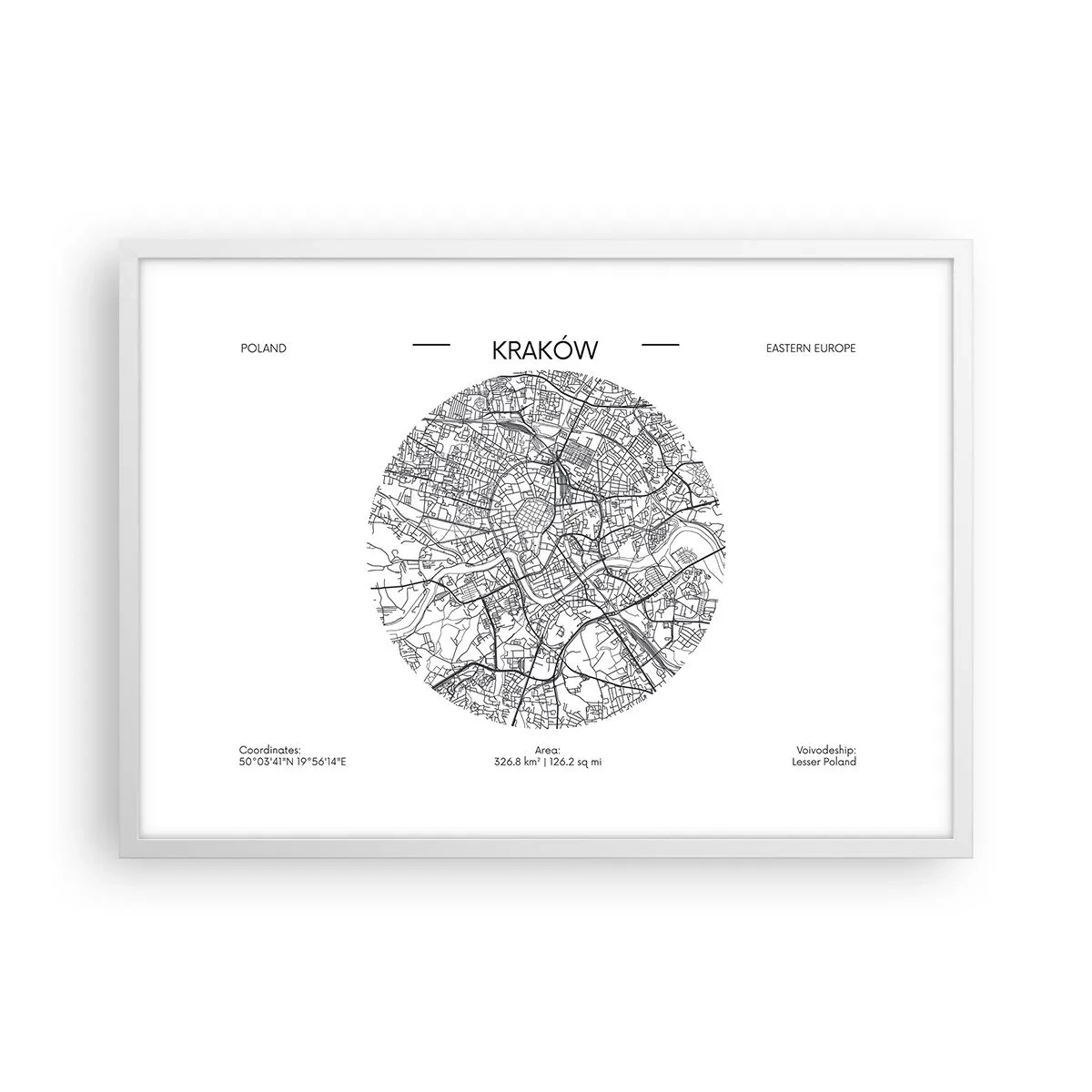 Pôster em moldura branca - Anatomia de Cracóvia - 70x50 cm