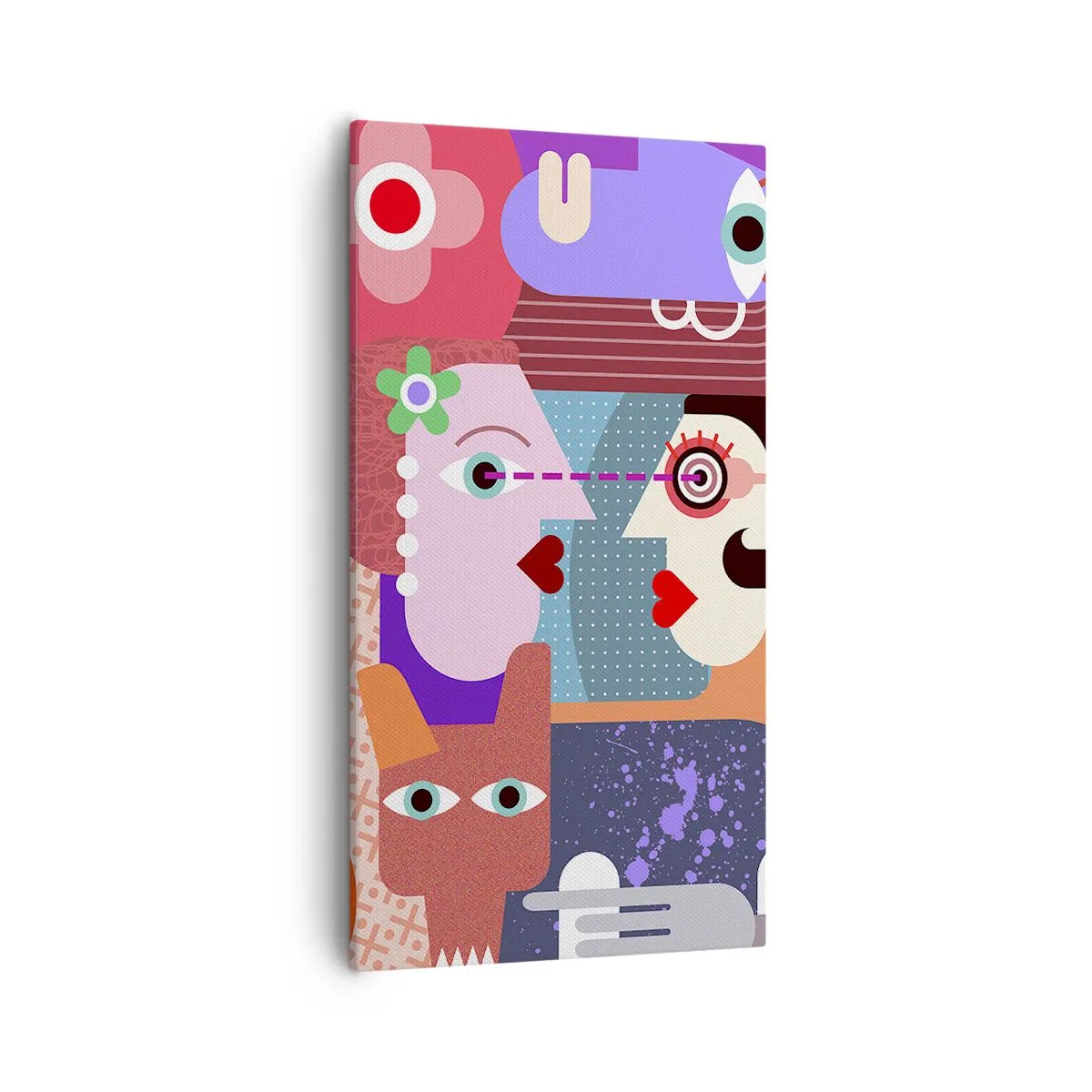 Quadro em tela - Olho no olho - 55x100 cm